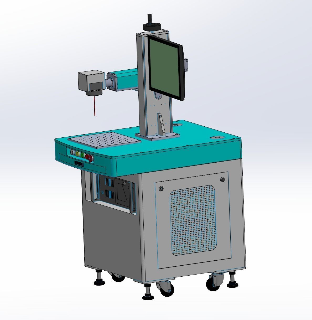 Optical fiber laser marking machines Assembly 3D model_11