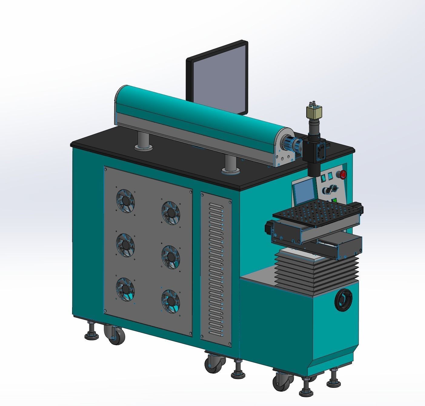 Optical fiber laser marking machines Assembly 3D model_8