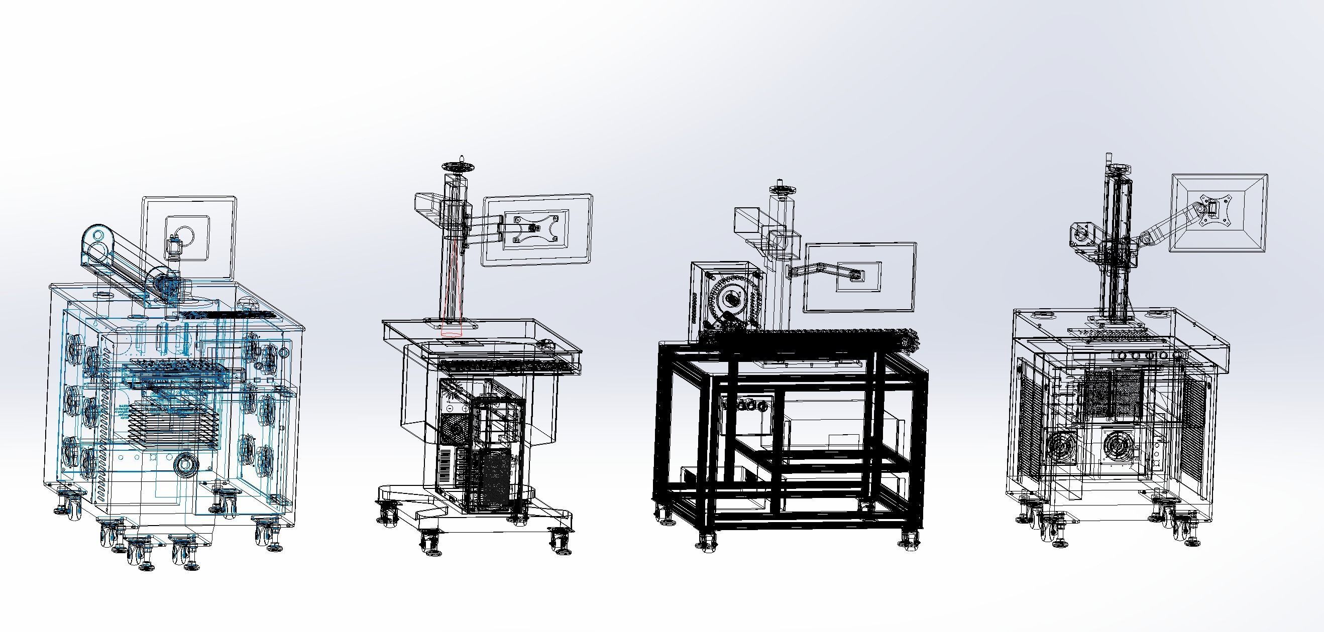 Optical fiber laser marking machines Assembly 3D model_19