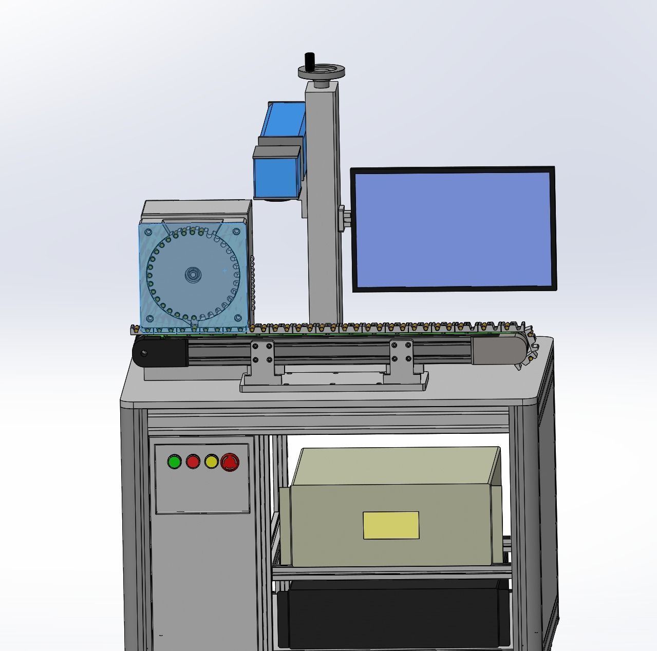 Optical fiber laser marking machines Assembly 3D model_18
