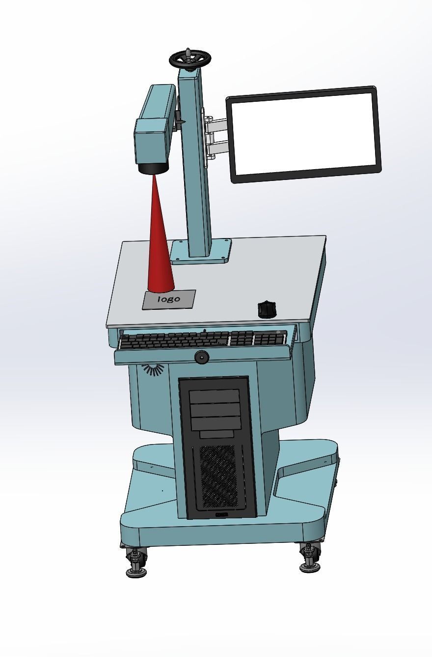 Optical fiber laser marking machines Assembly 3D model_15