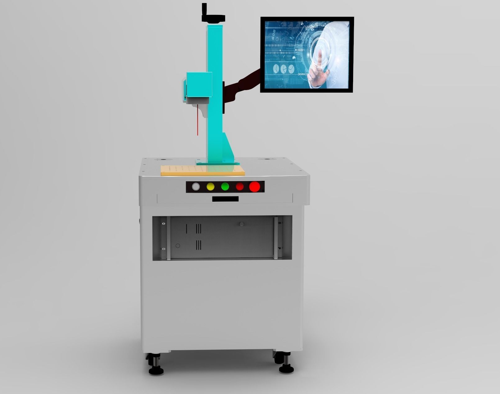 Optical fiber laser marking machines Assembly 3D model_4