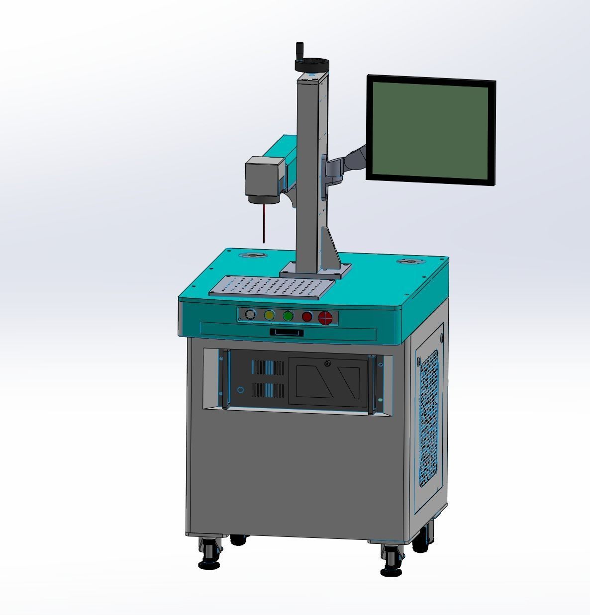Optical fiber laser marking machines Assembly 3D model_10