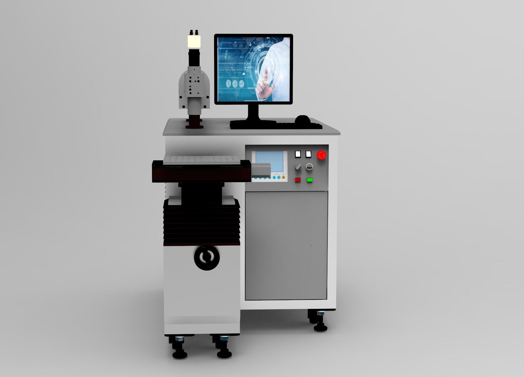 Optical fiber laser marking machines Assembly 3D model_5