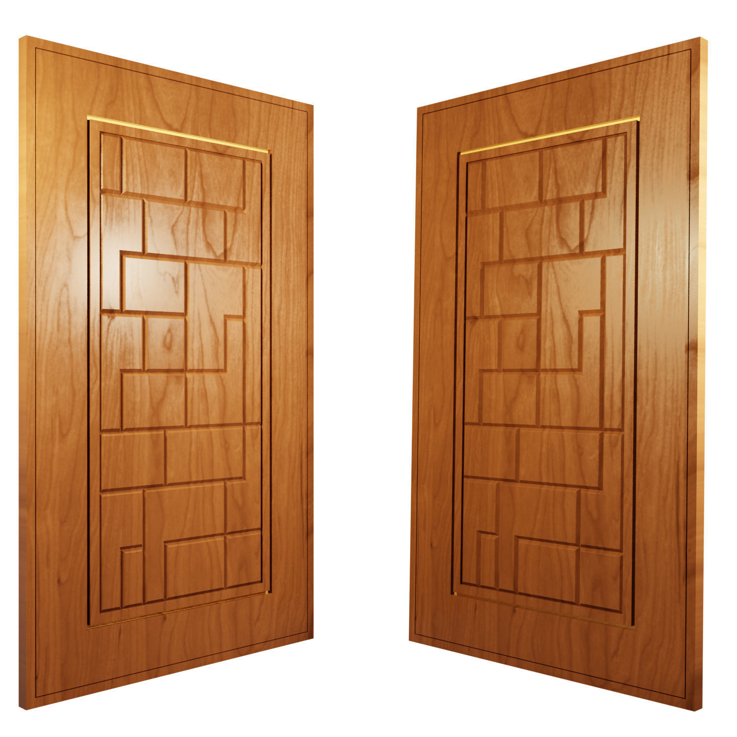 Modern Door collection 3D model_2