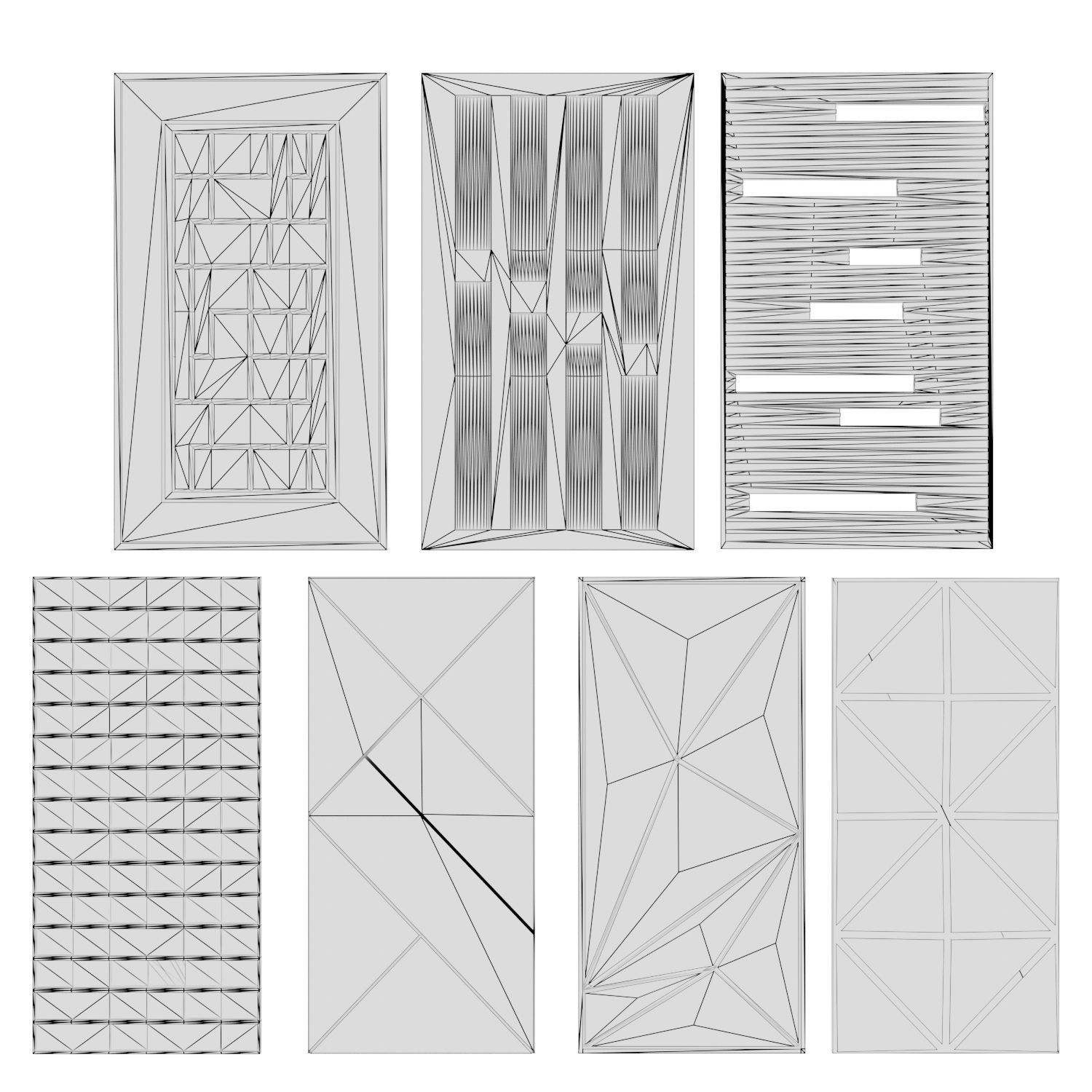 Modern Door collection 3D model_8