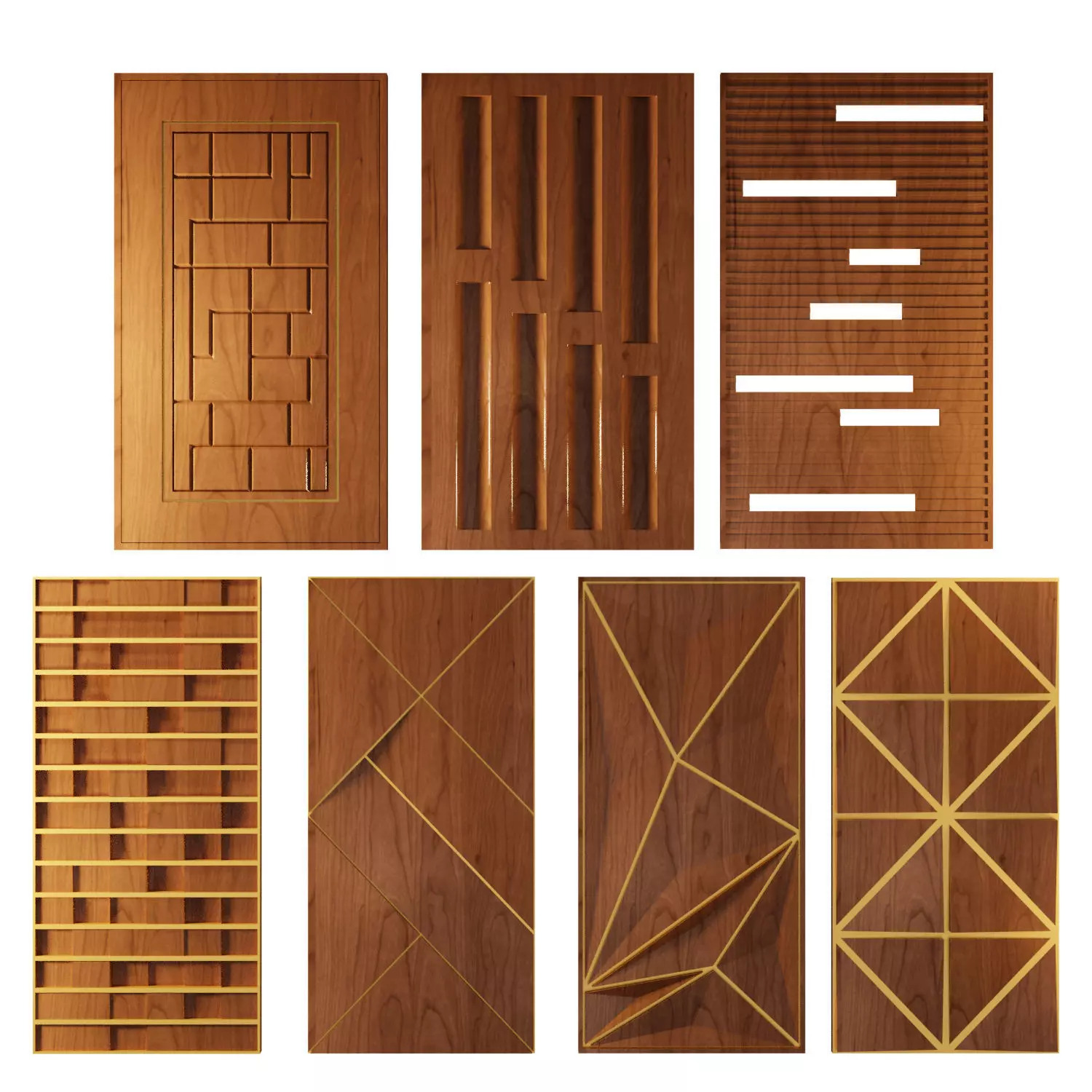 Modern Door collection 3D model_0