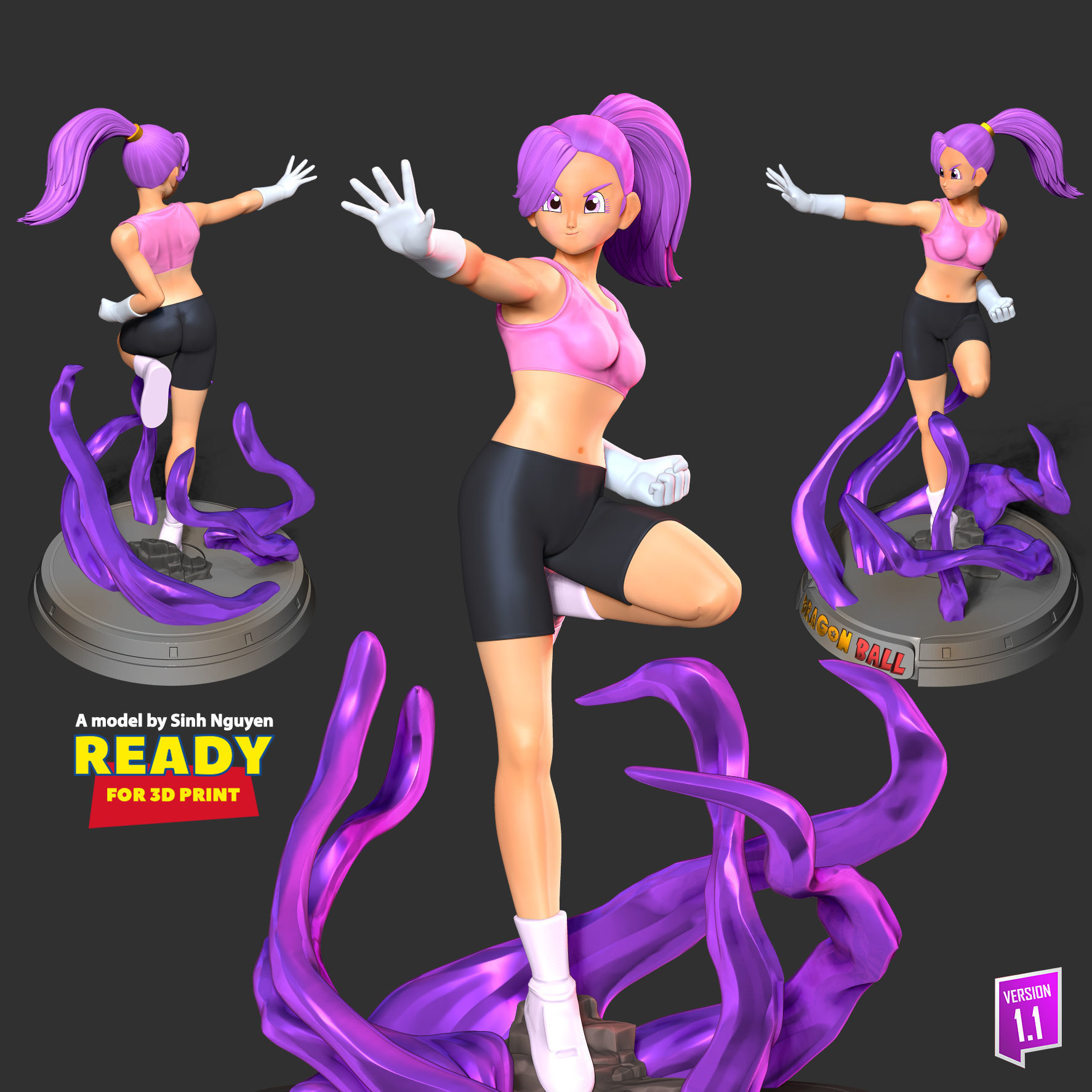 Bulla - Dragon Ball Super Fanart 3D print model_1