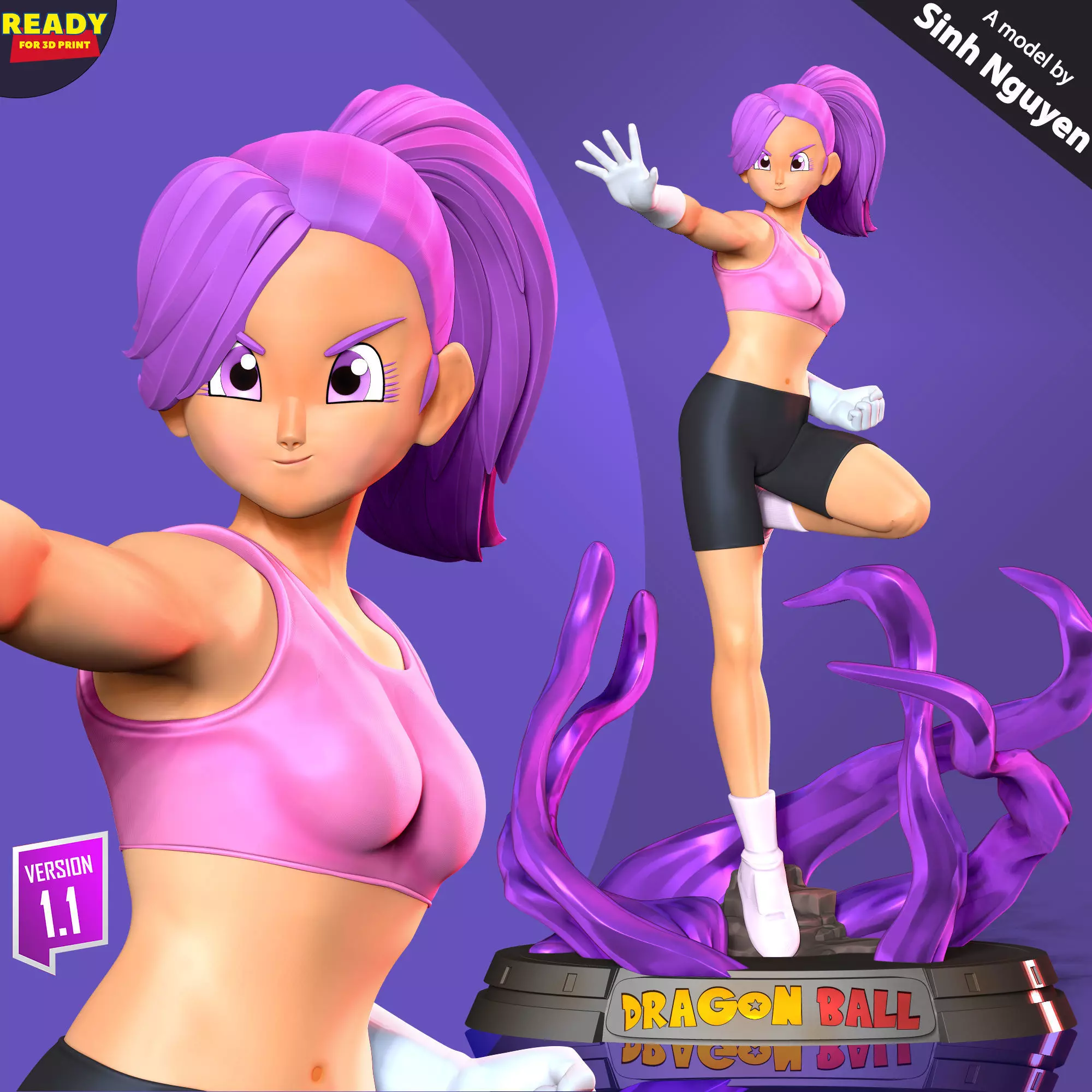 Bulla - Dragon Ball Super Fanart 3D print model_0