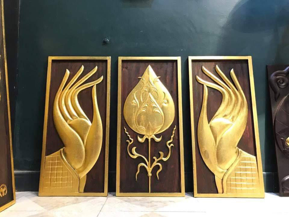 Hand and Lotus 3D print model_15