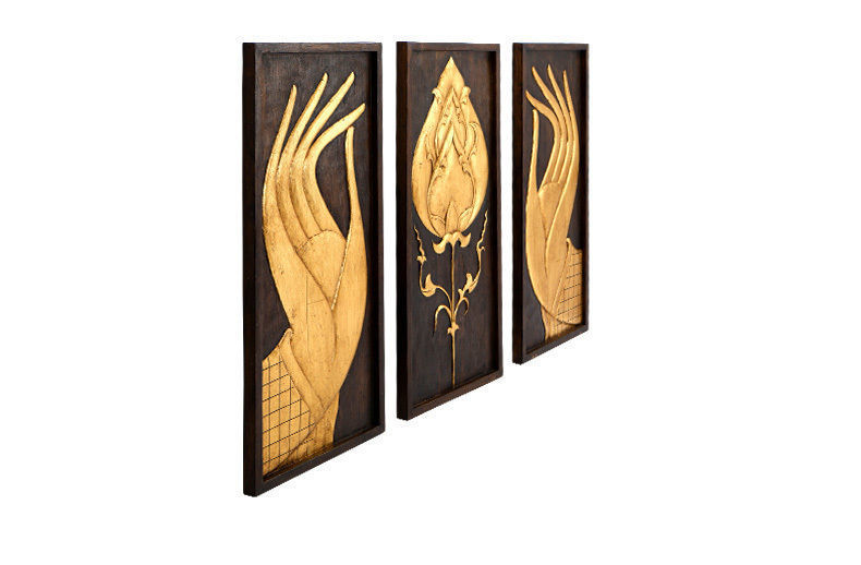 Hand and Lotus 3D print model_18