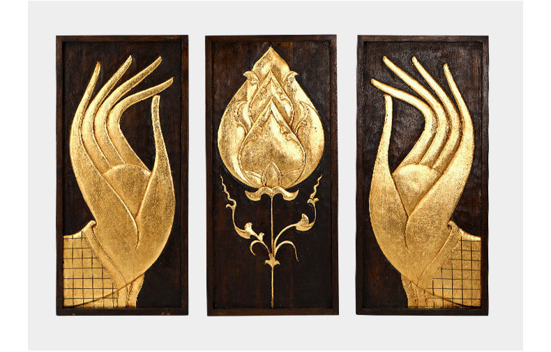 Hand and Lotus 3D print model_17