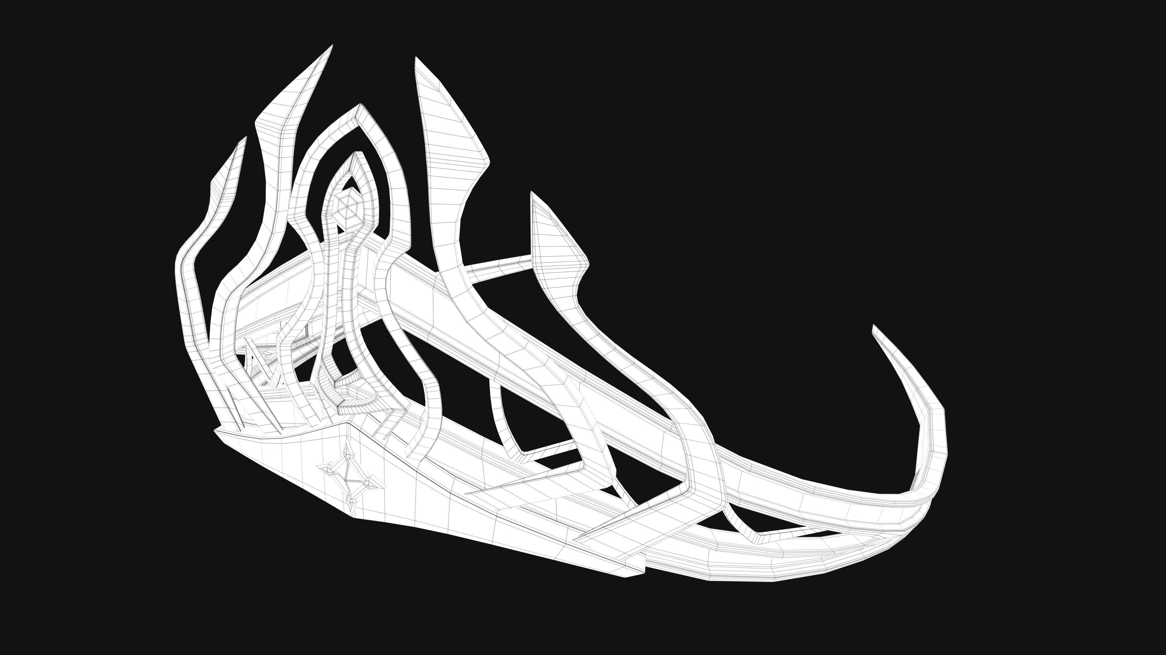 Blue Diamond Crown Low-poly 3D model_5