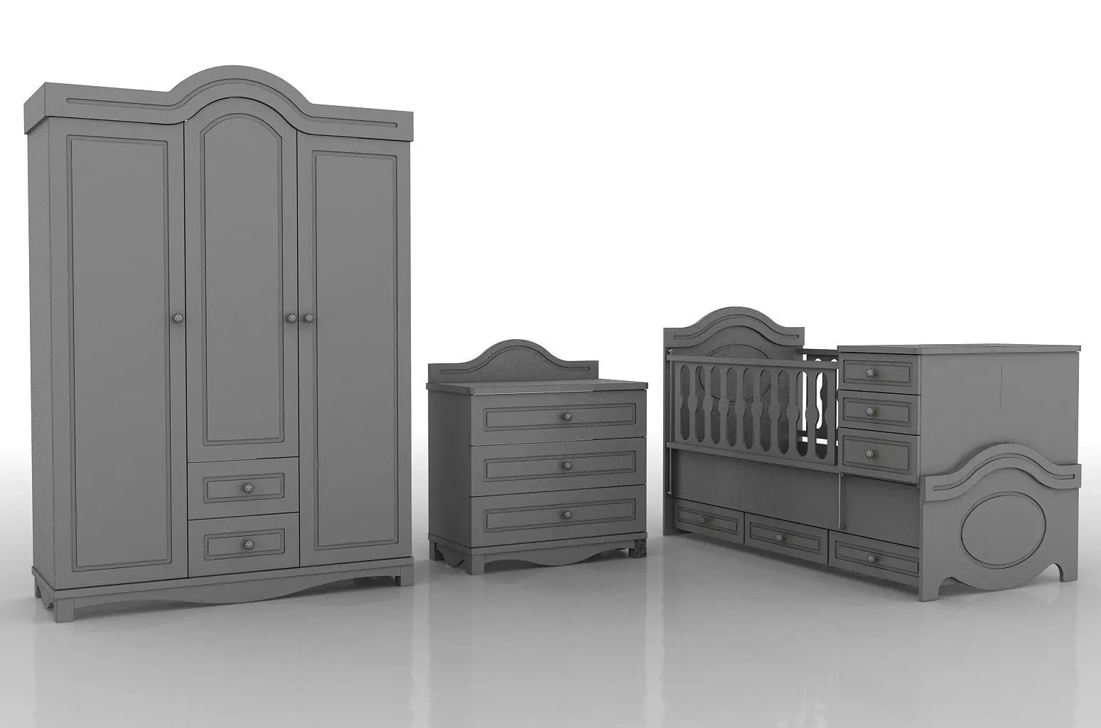 baby room furniture 3D model