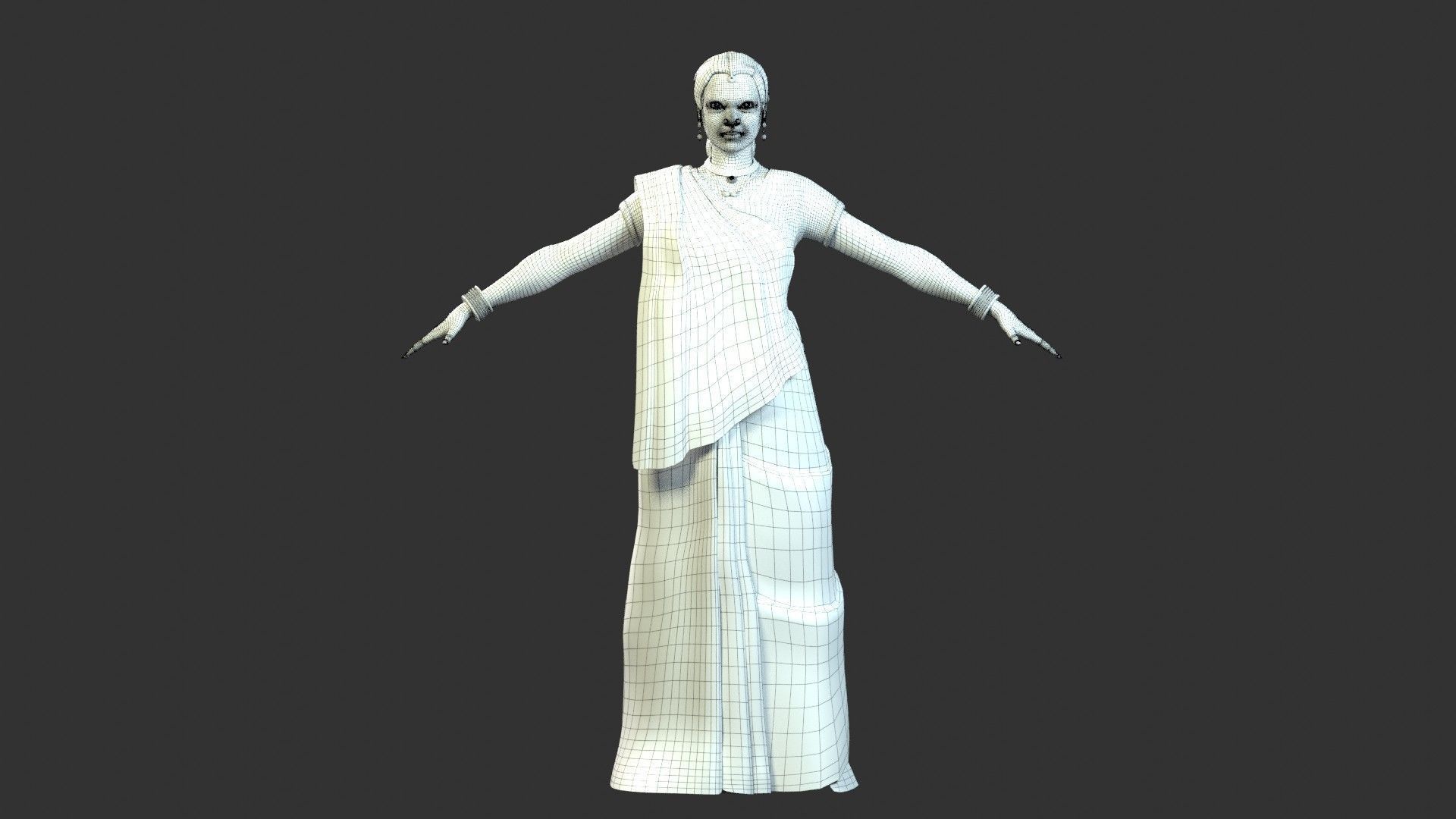 Gauri Indian Woman 3D model_13