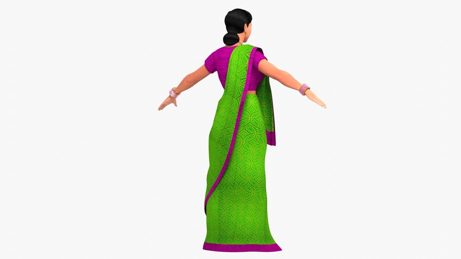 Gauri Indian Woman 3D model_6