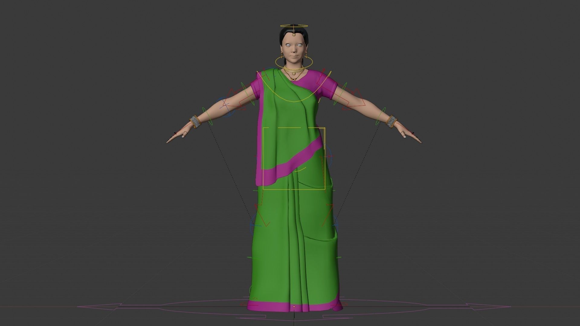 Gauri Indian Woman 3D model_19