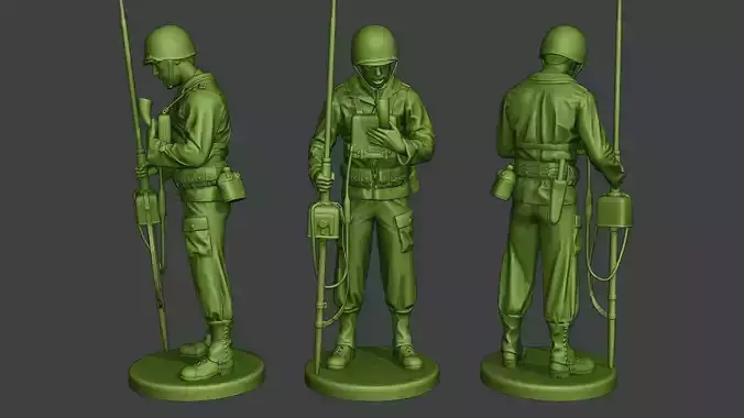 American engineer soldier ww2 Talk Radio A9 3D print model