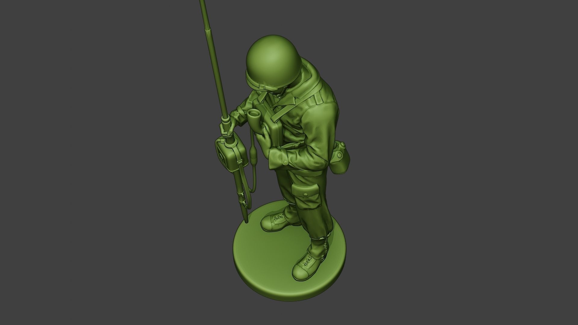 American engineer soldier ww2 Talk Radio A9 3D print model_14