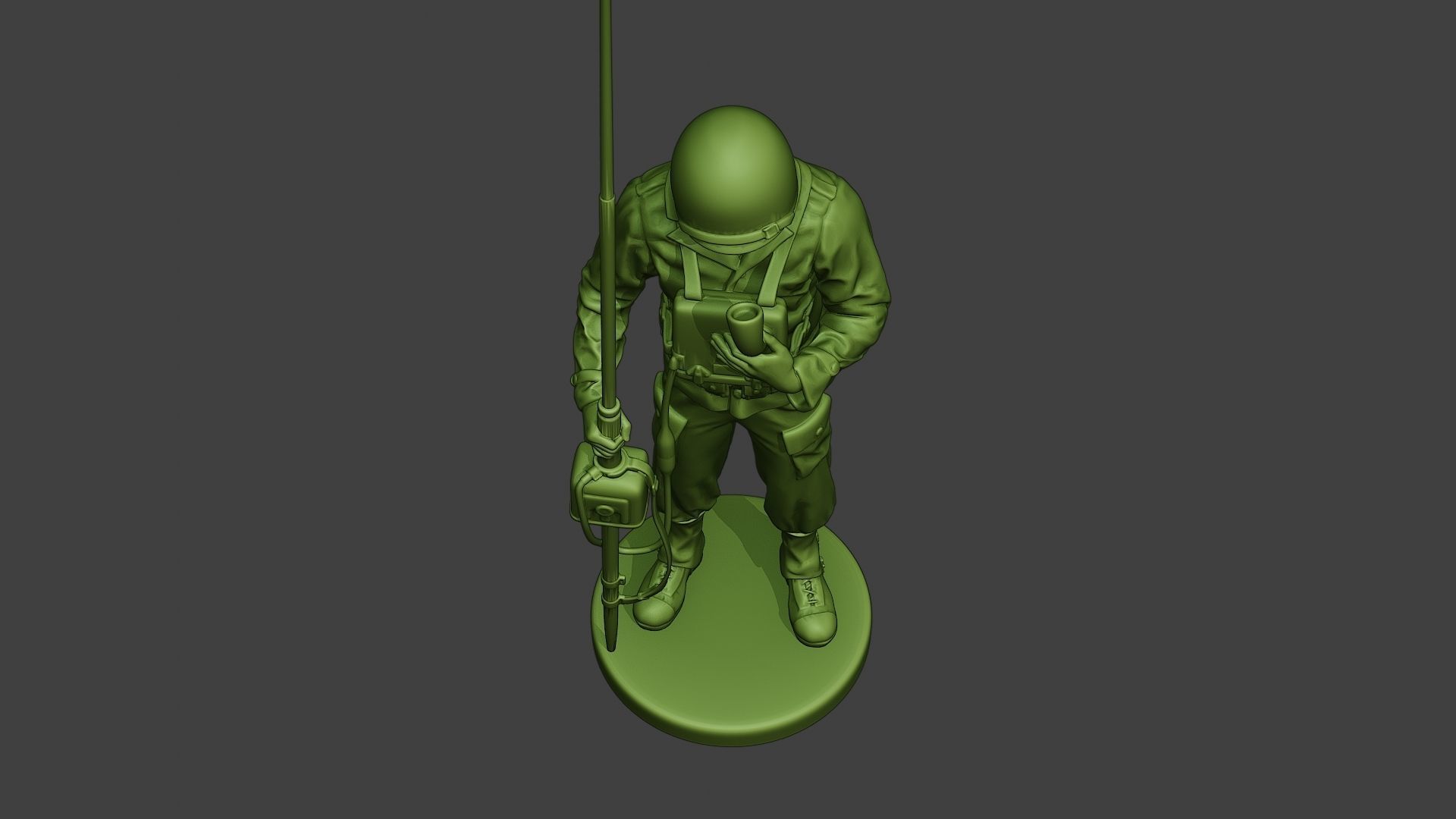 American engineer soldier ww2 Talk Radio A9 3D print model_13