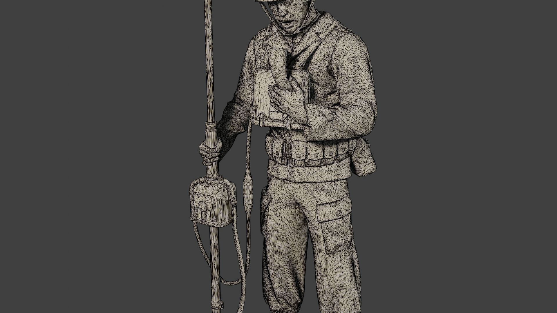 American engineer soldier ww2 Talk Radio A9 3D print model_11