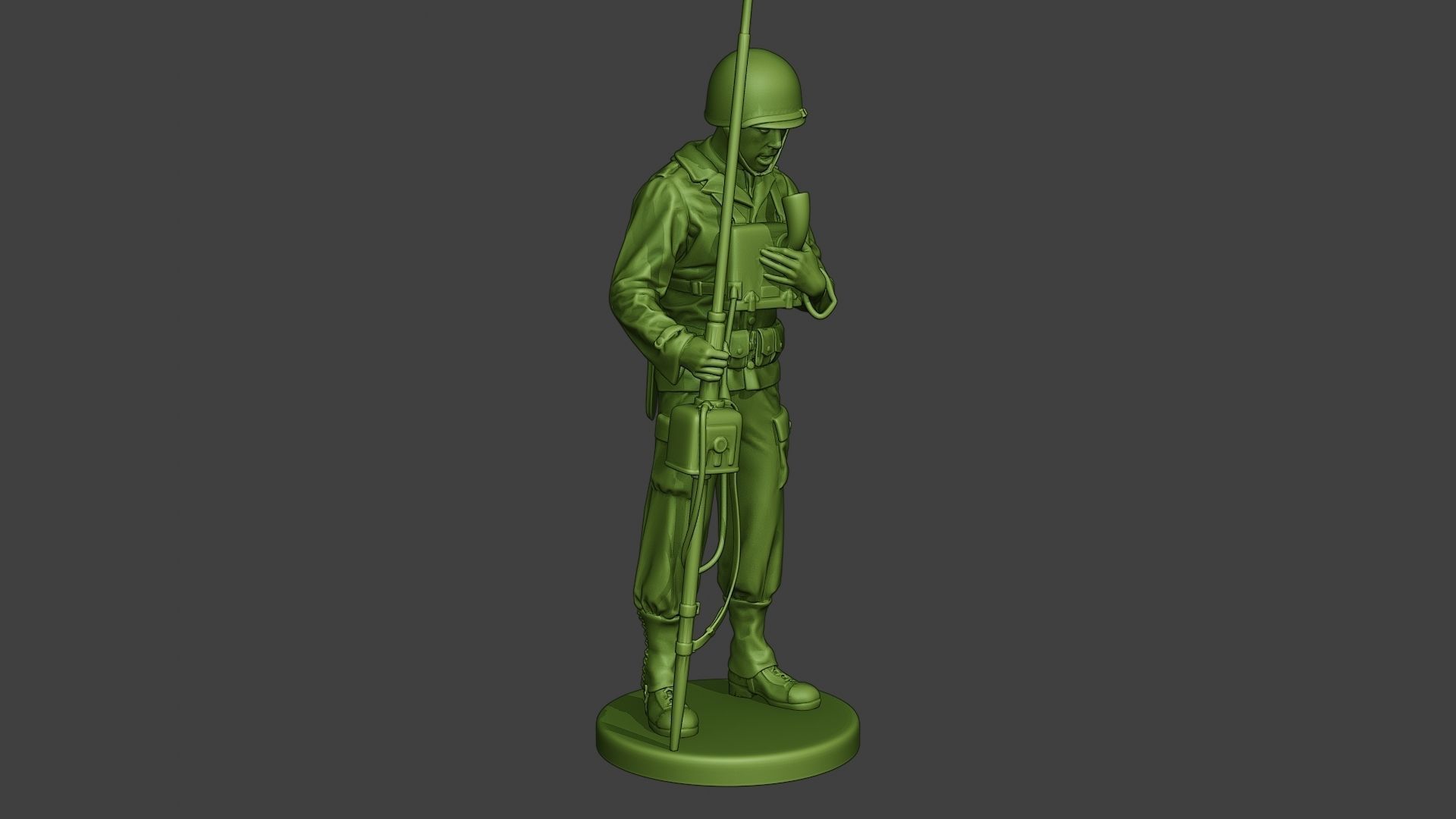 American engineer soldier ww2 Talk Radio A9 3D print model_9