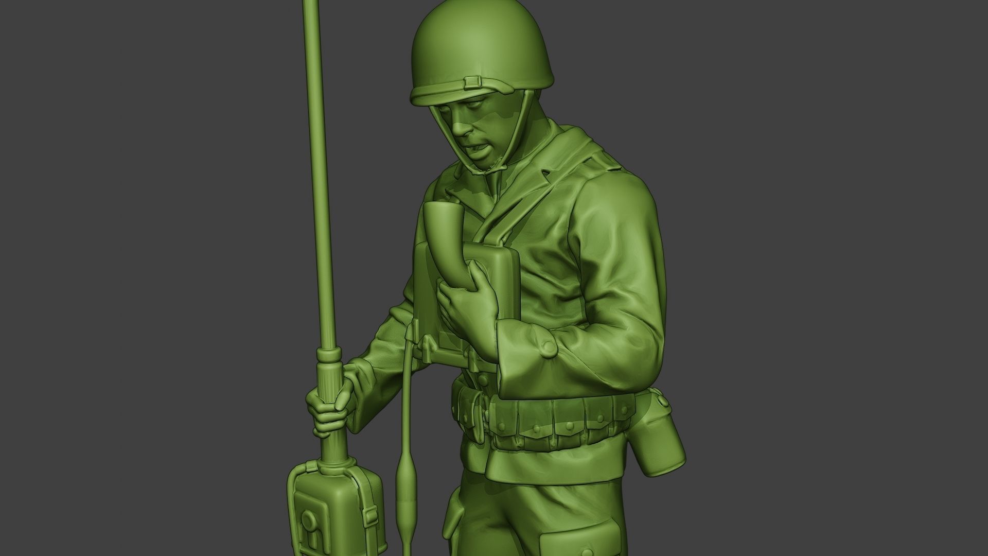 American engineer soldier ww2 Talk Radio A9 3D print model_17