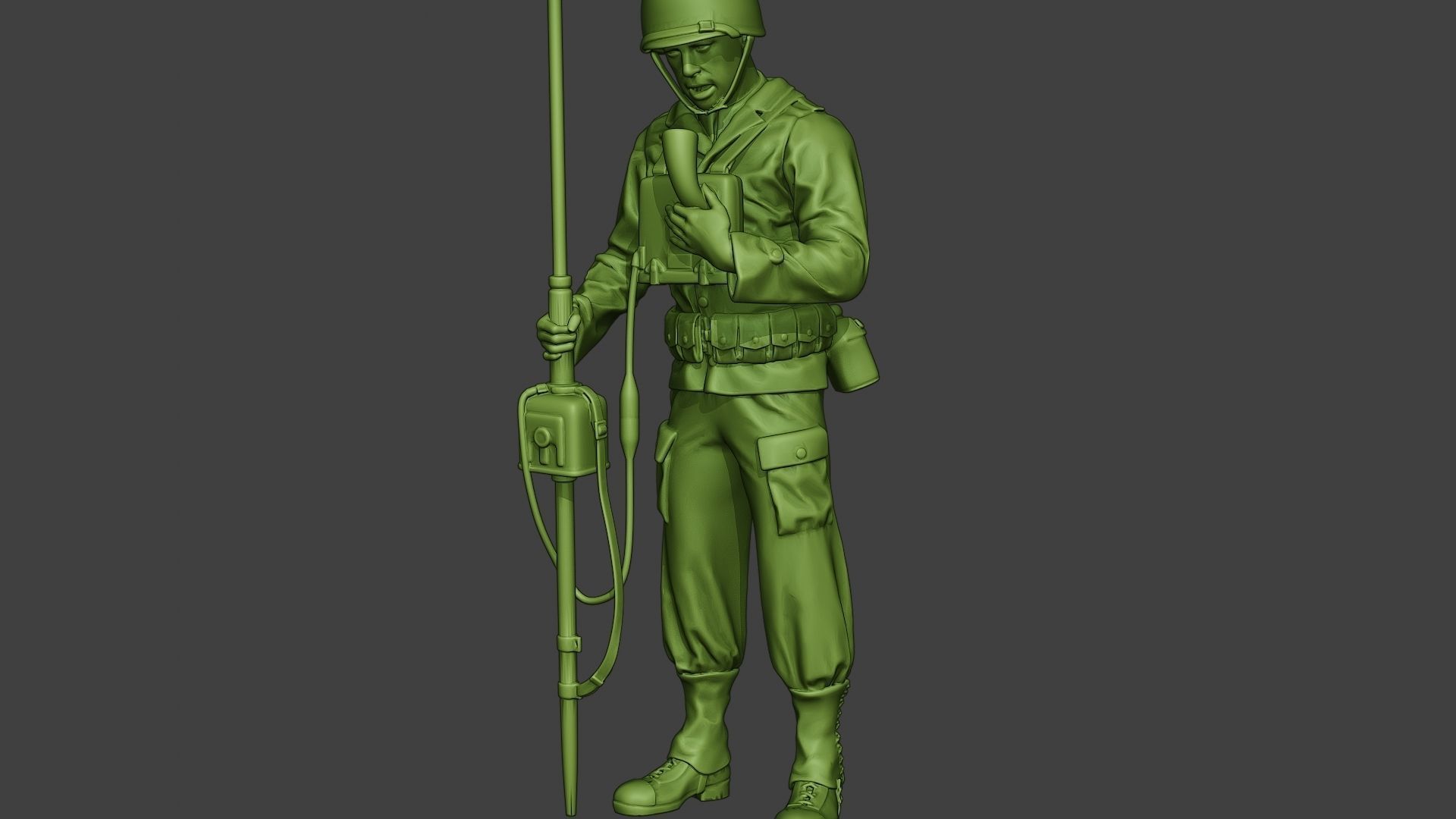 American engineer soldier ww2 Talk Radio A9 3D print model_26