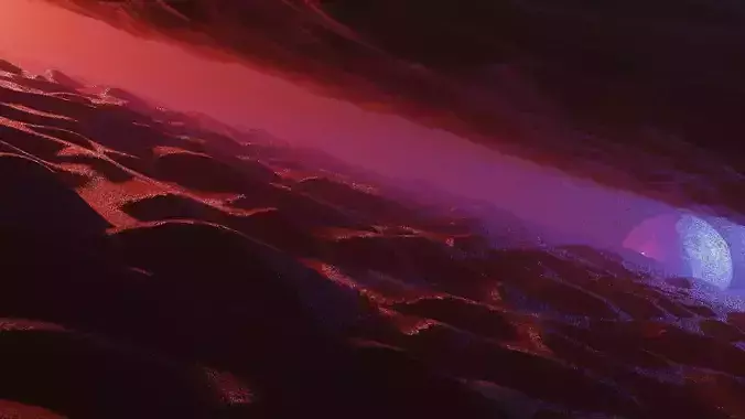 space alien planet in cave