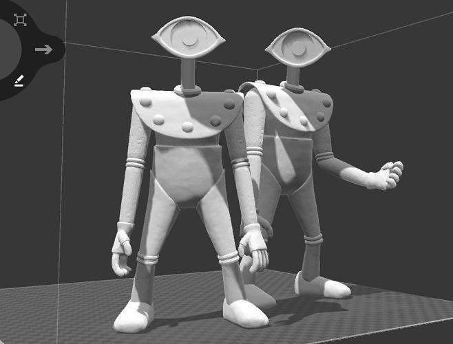 2 x ONE EYED robots from THE HERCULOIDS cartoons 3D print model