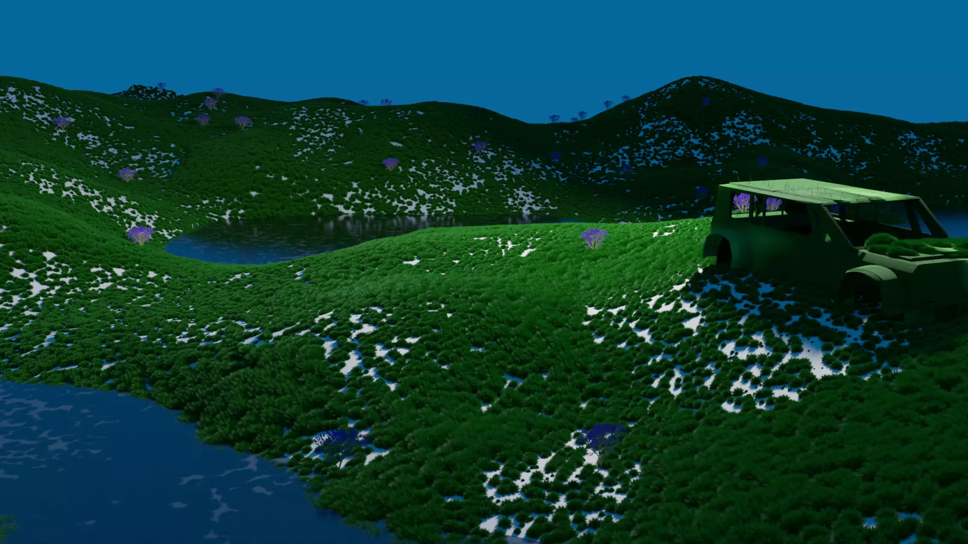landscape sky grass backyard Free 3D model