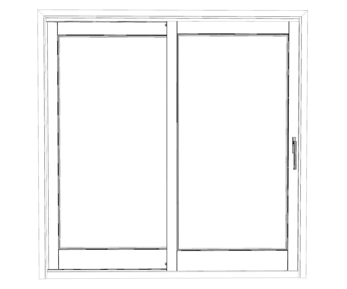Lift-sliding door 3D model_4
