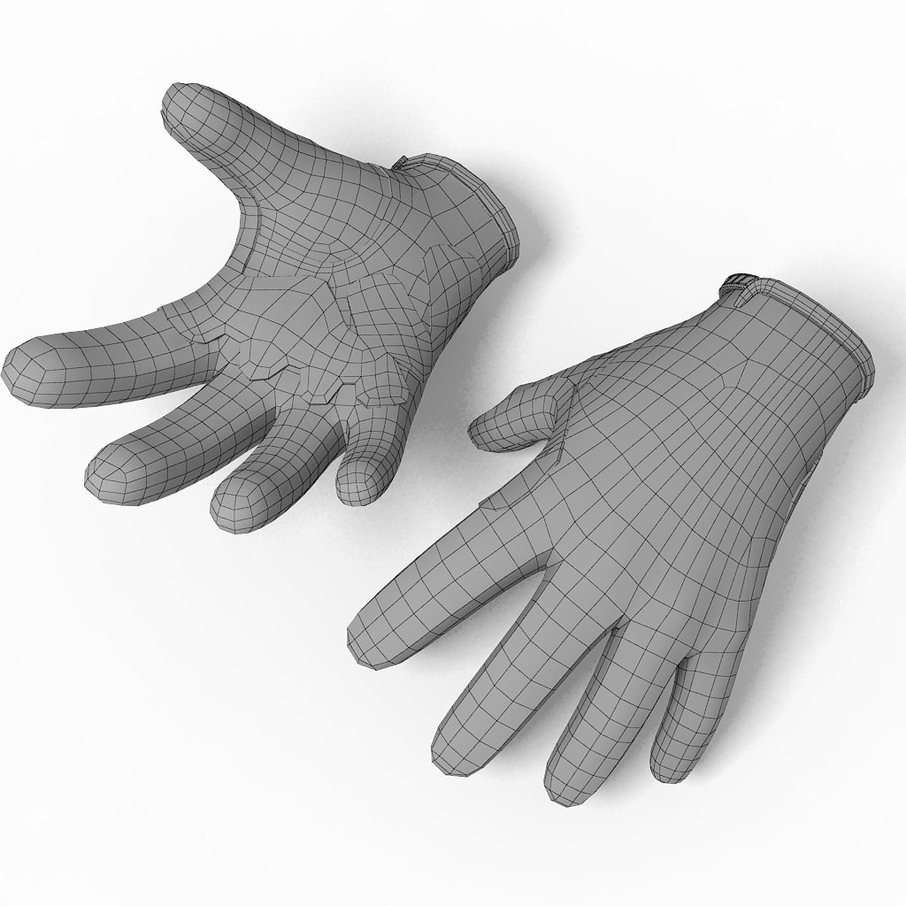 Glove Troy Lee 3D model_0