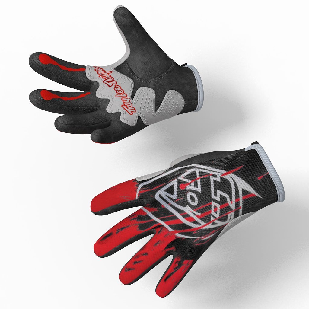 Glove Troy Lee 3D model_5