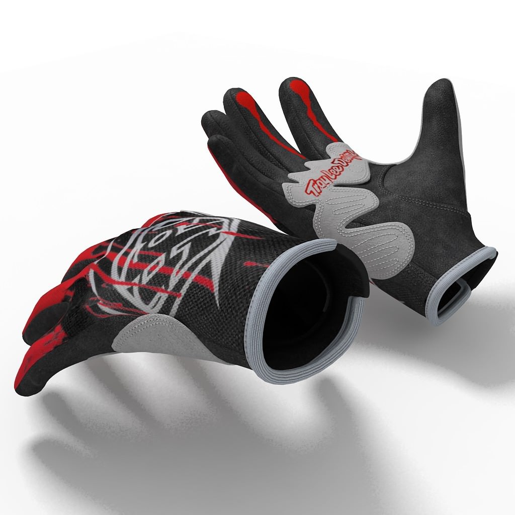 Glove Troy Lee 3D model_4