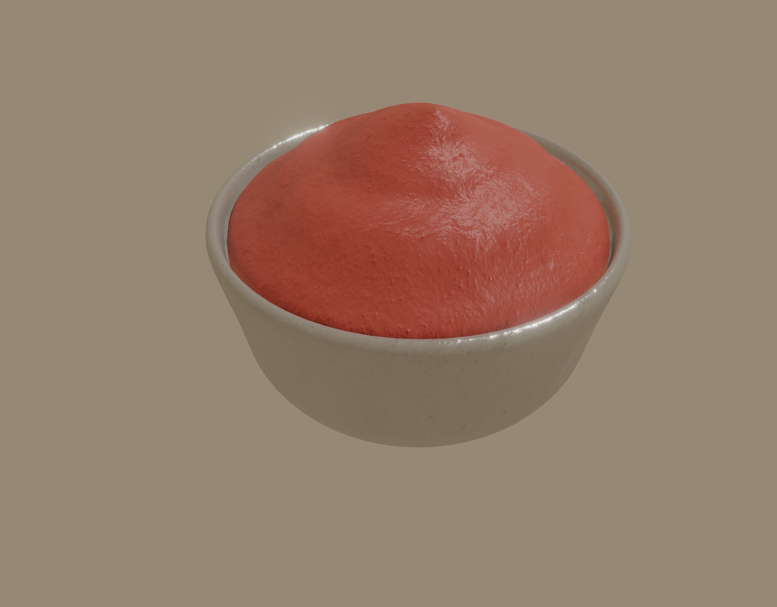 Bowl of sauce 3D model_1