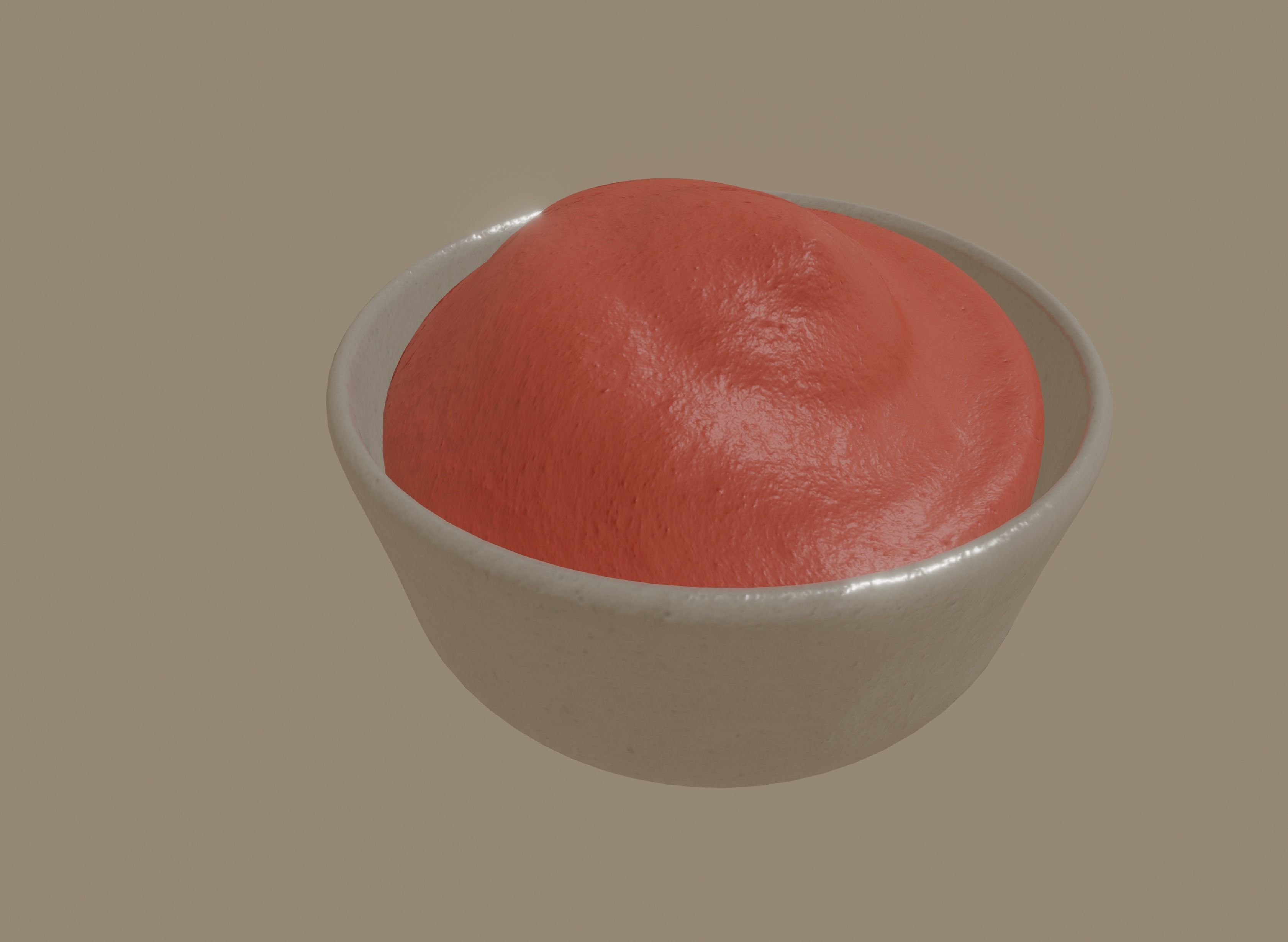Bowl of sauce 3D model_9