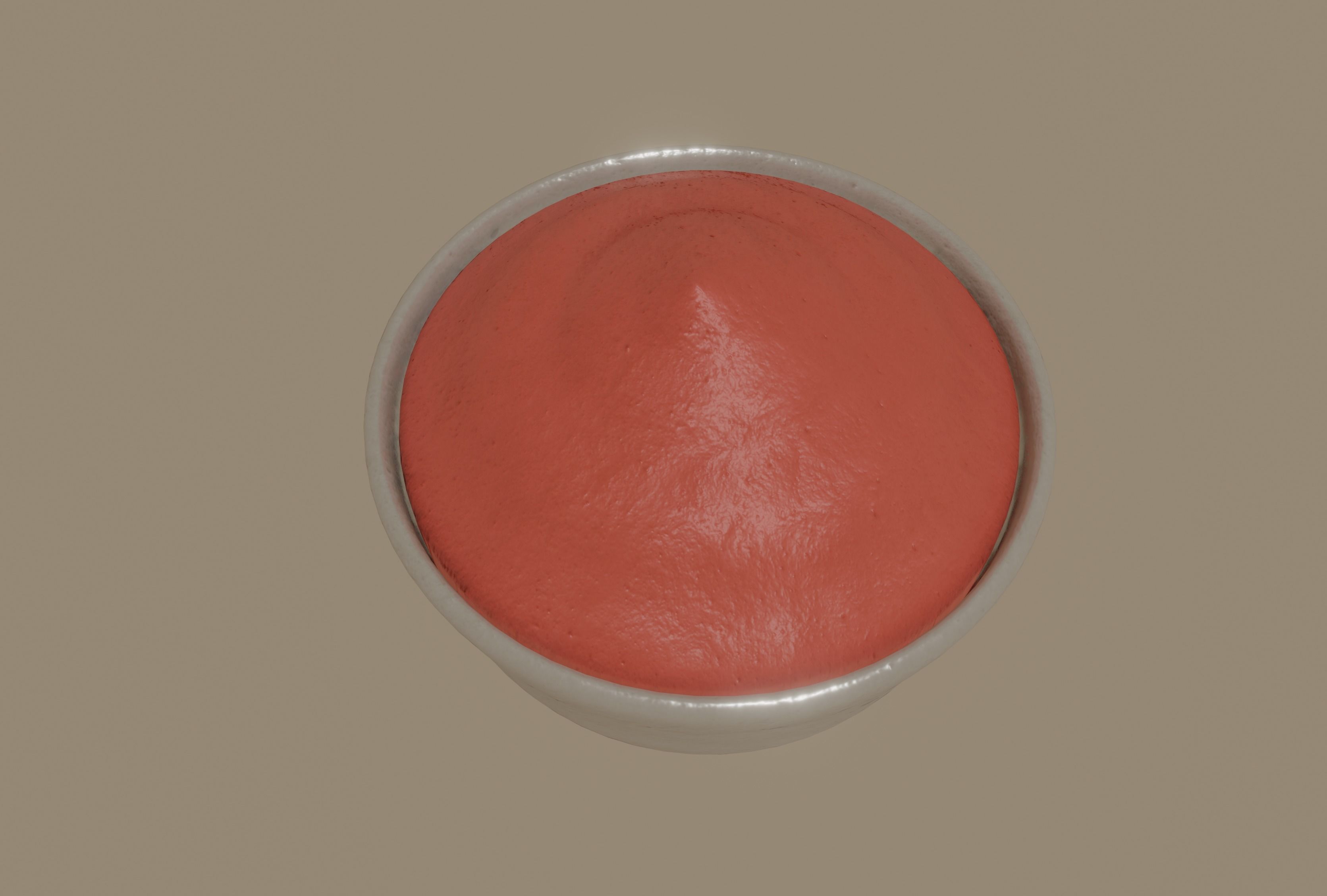 Bowl of sauce 3D model_7