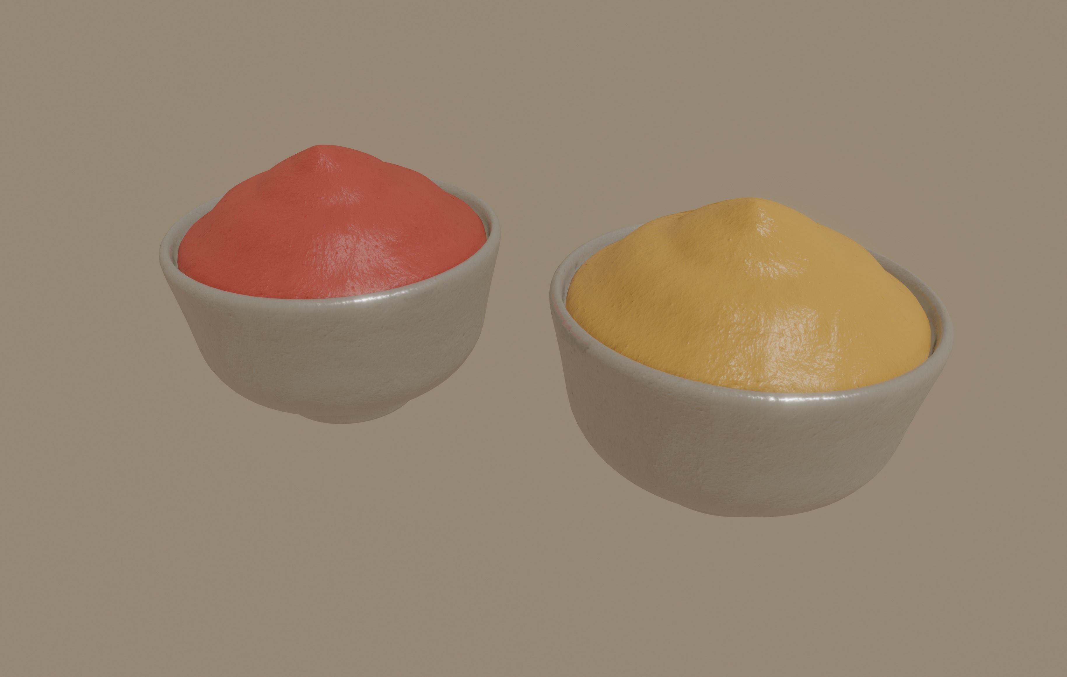 Bowl of sauce 3D model_6