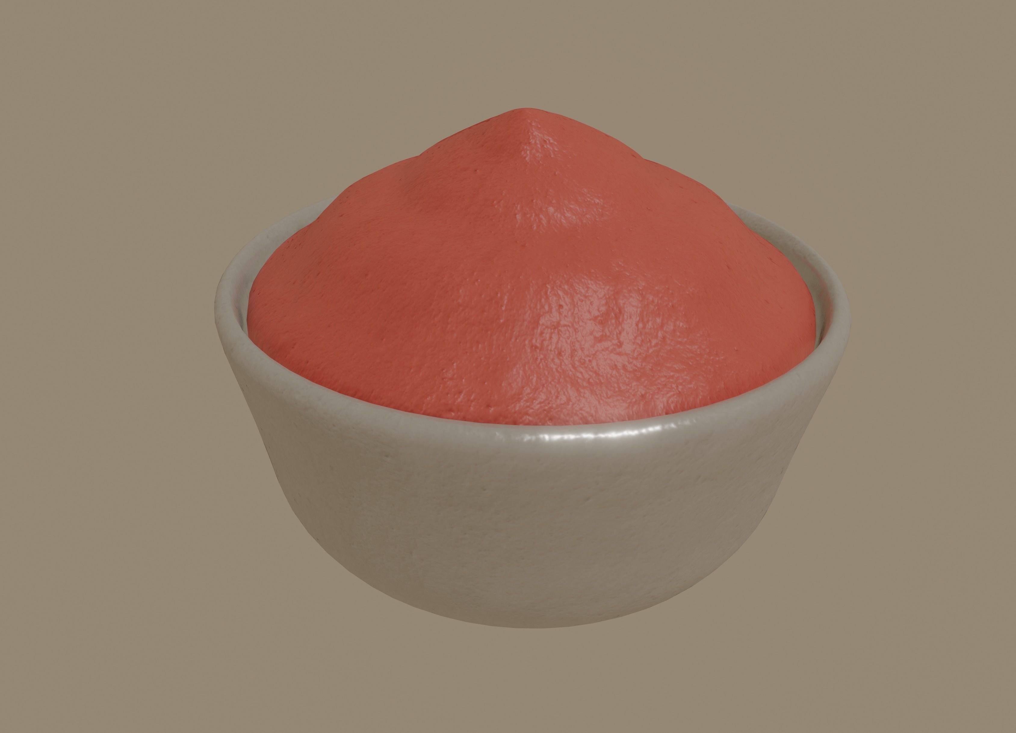 Bowl of sauce 3D model_8