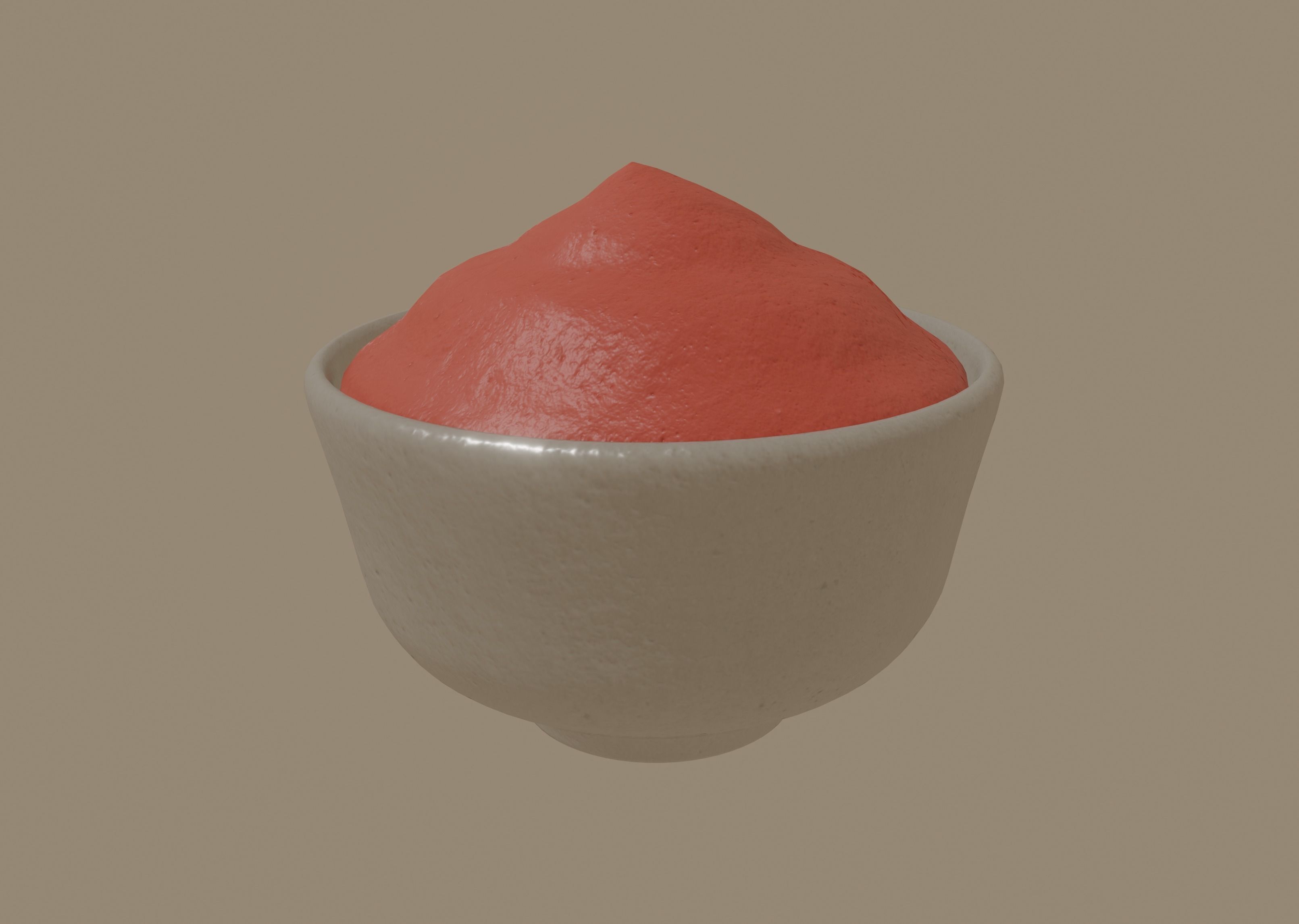 Bowl of sauce 3D model_2