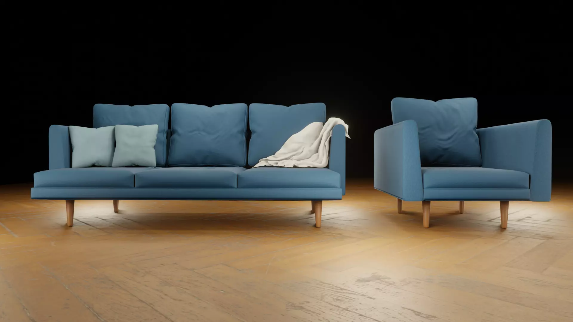 Christoph Armchair Low-poly 3D model_0