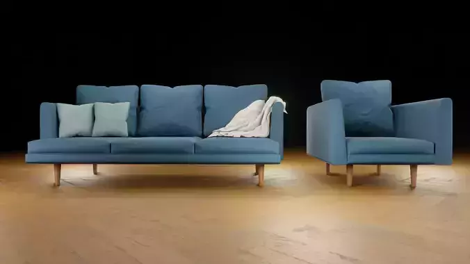 Christoph Armchair Low-poly 3D model Christoph Armchair Low-poly 3D model