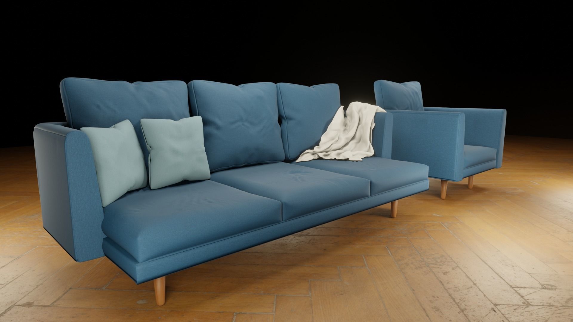 Christoph Armchair Low-poly 3D model_9