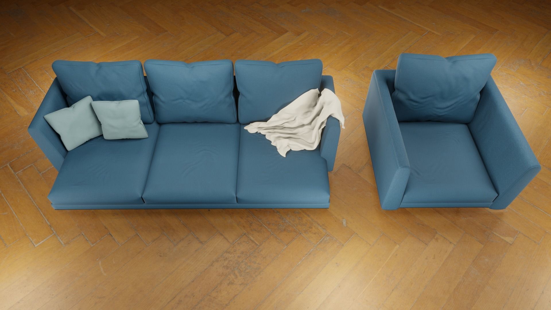 Christoph Armchair Low-poly 3D model_5