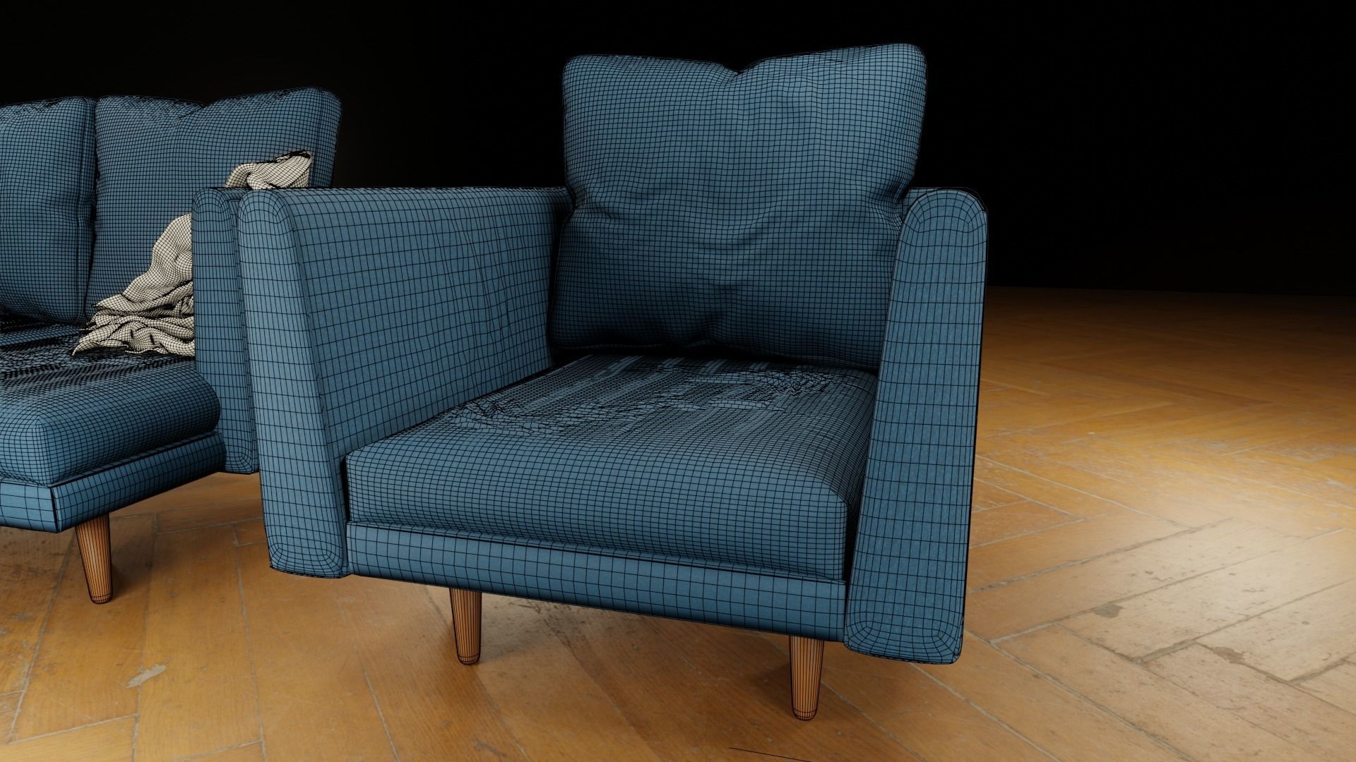 Christoph Armchair Low-poly 3D model_2