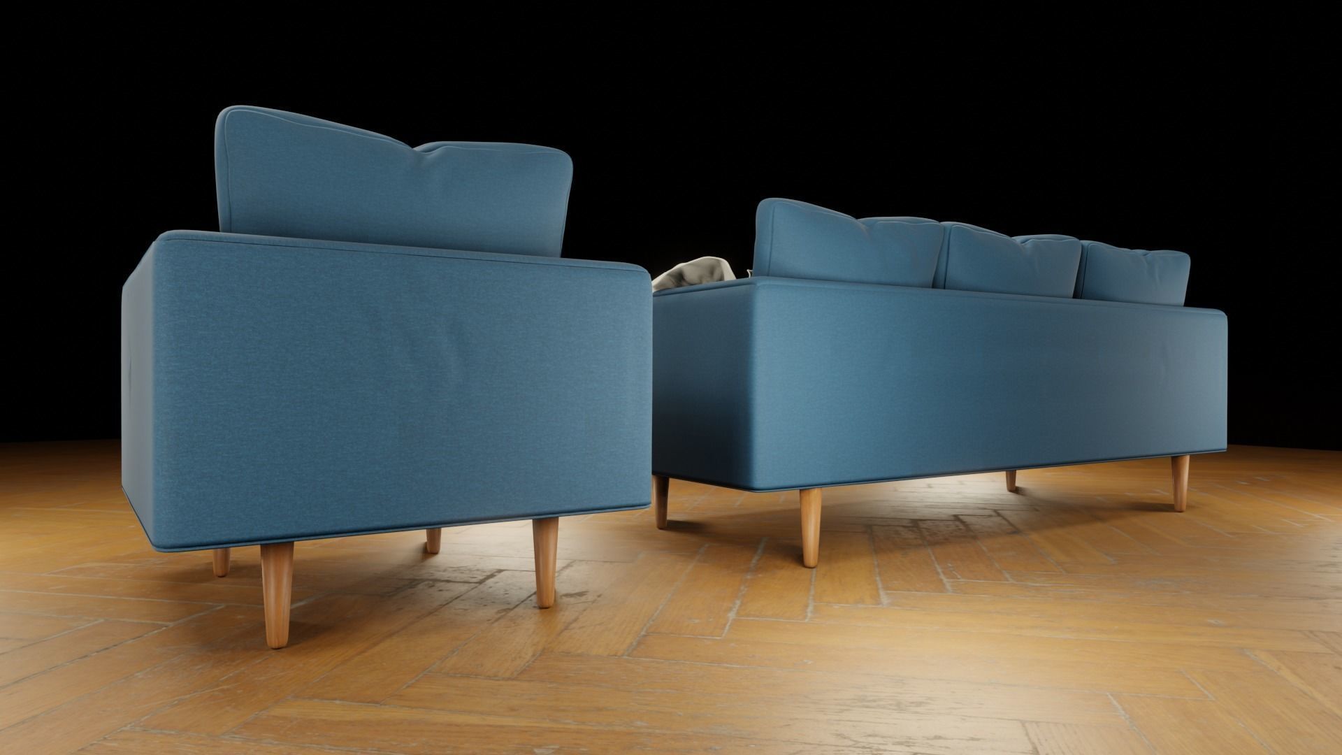 Christoph Armchair Low-poly 3D model_4