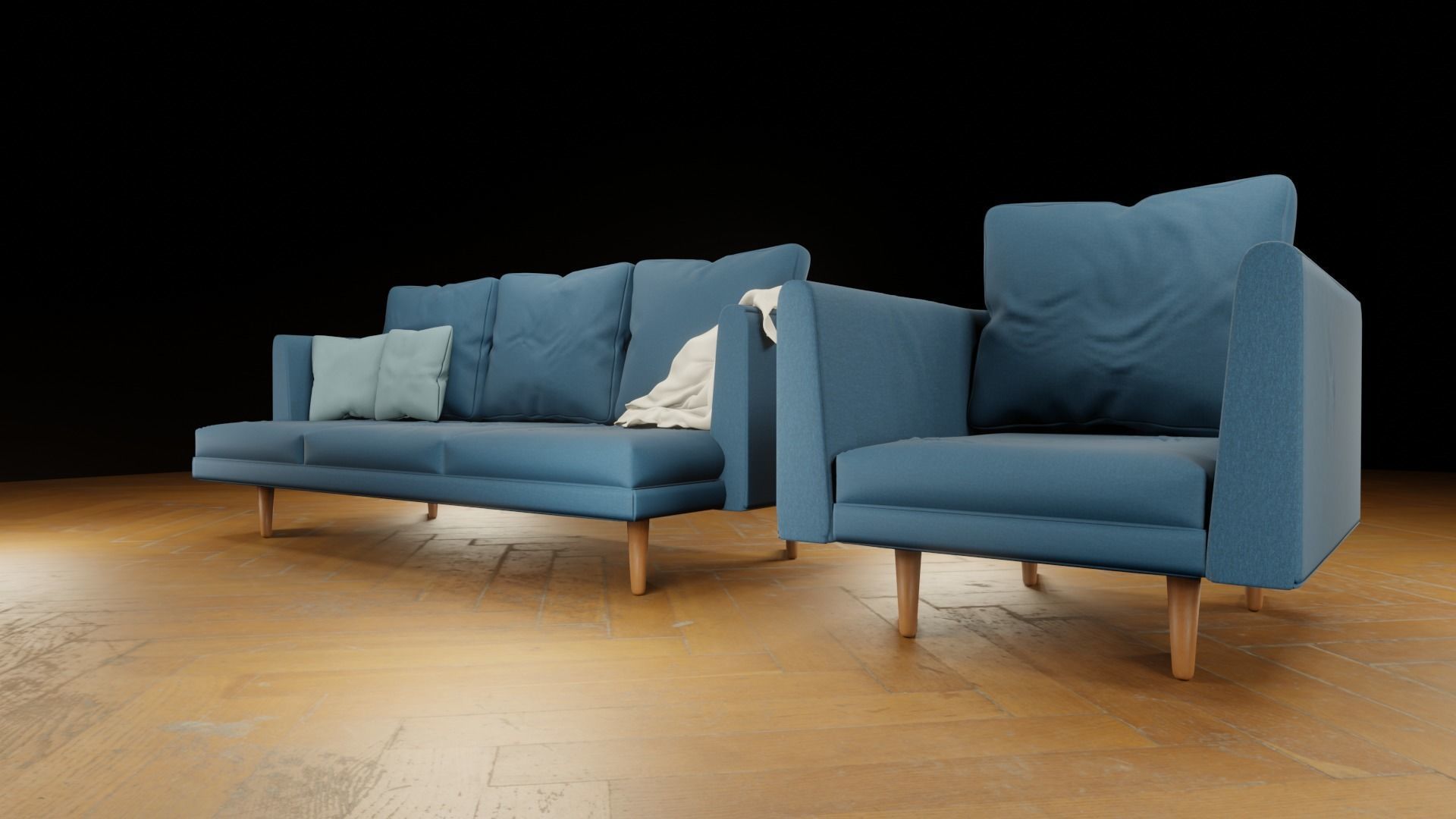 Christoph Armchair Low-poly 3D model_3