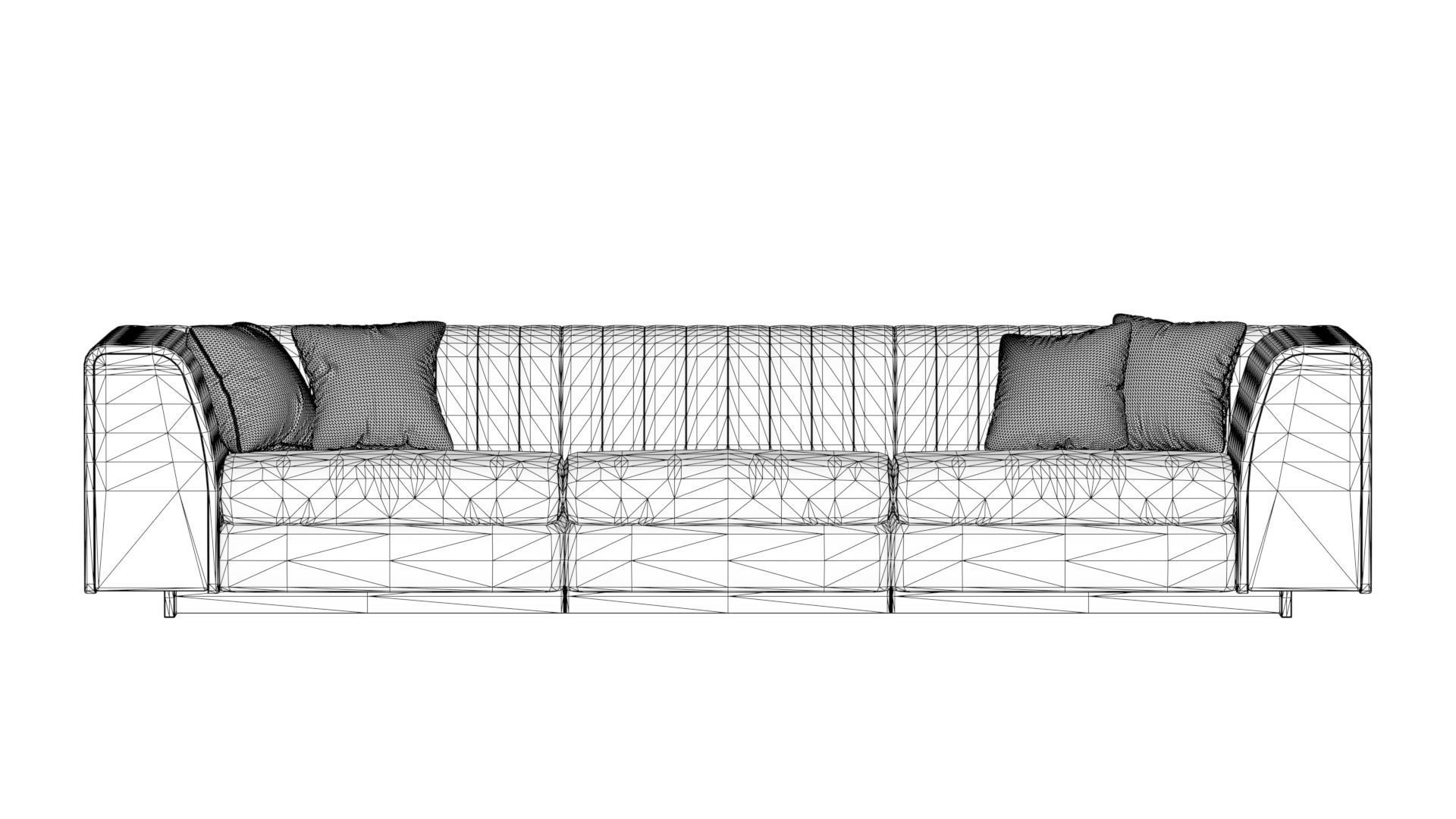 Harry Sofa Low-poly 3D model_4