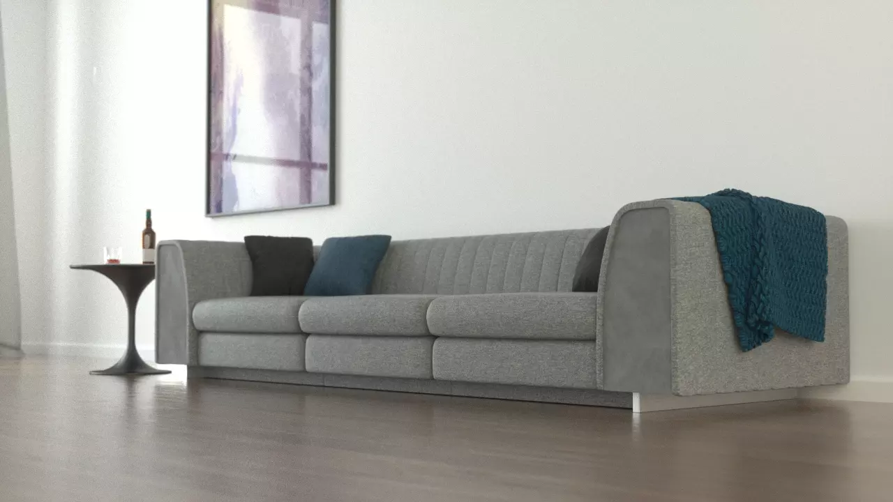 Harry Sofa Low-poly 3D model_0